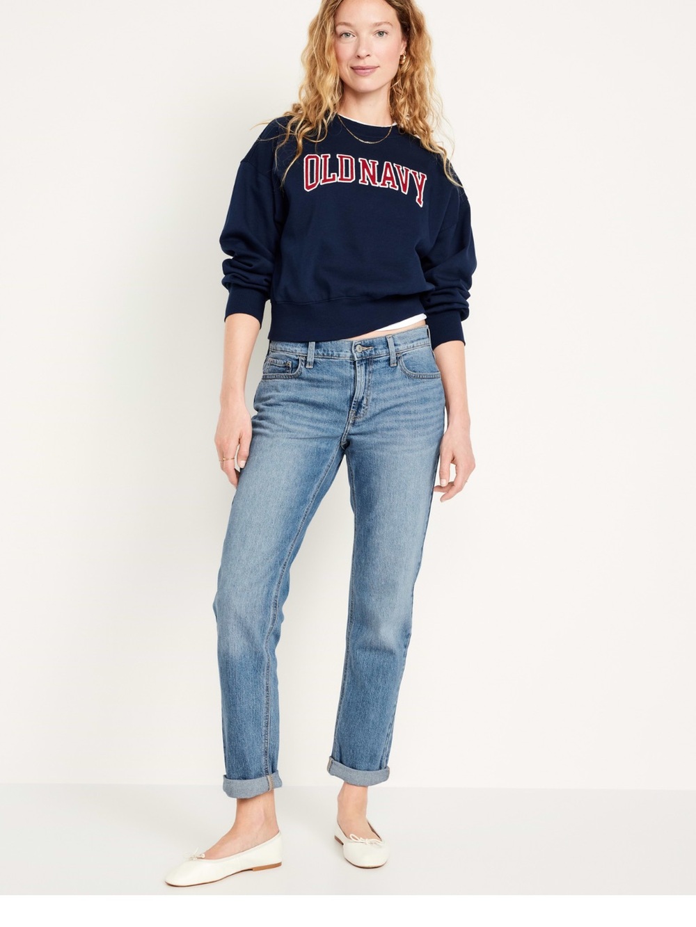 Old Navy Mid Rise Wow Boyfriend Straight Jeans